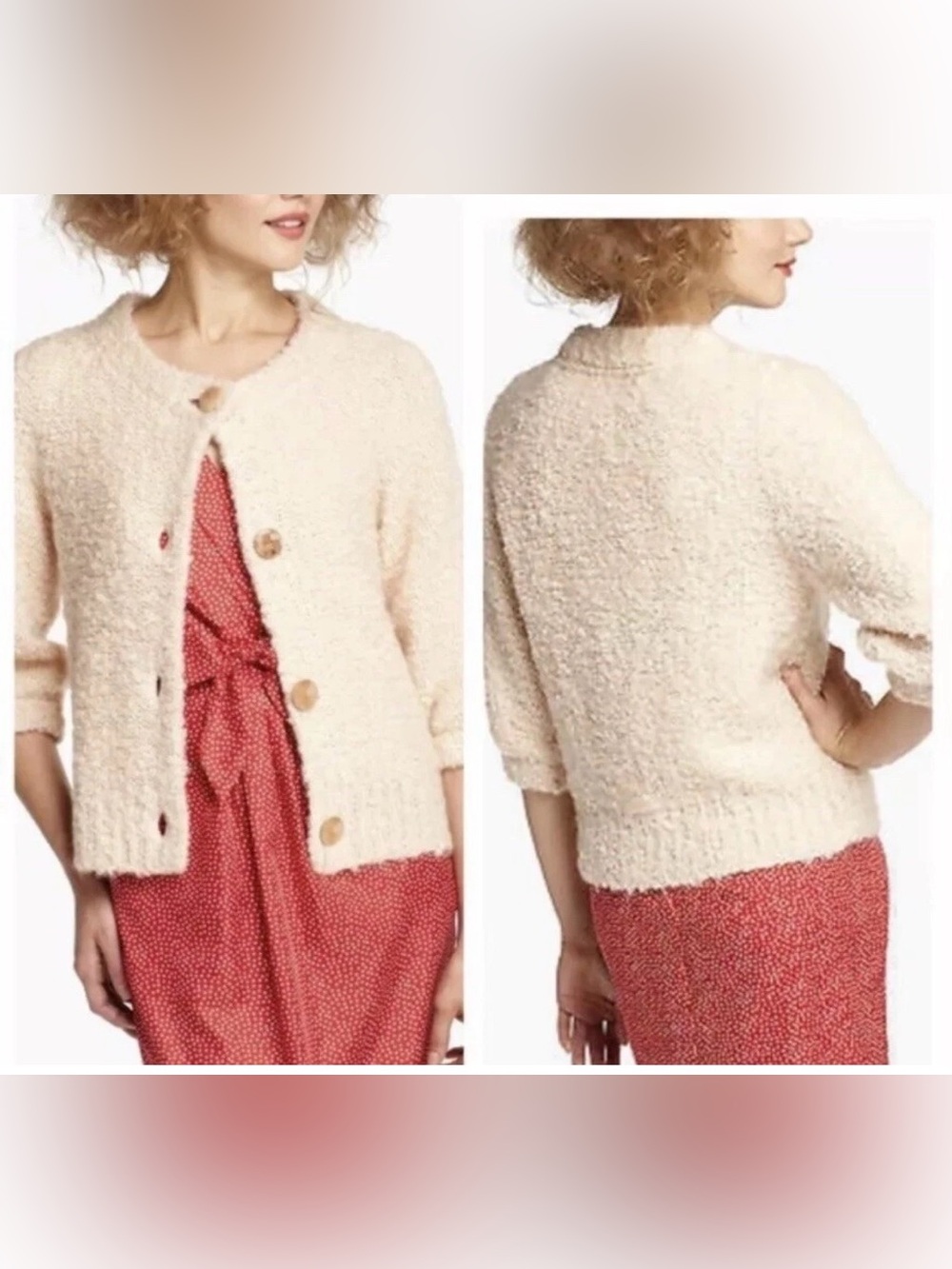 Anthropologie HWR Cardigan Mohair Sweater